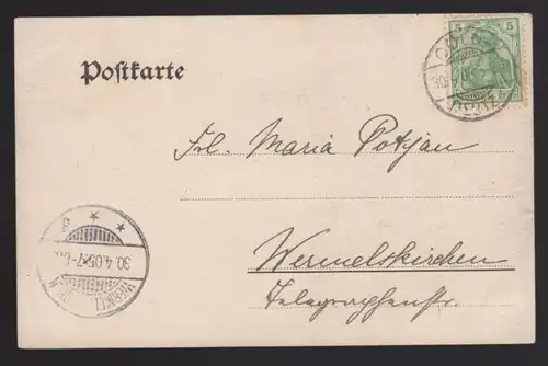 ALTE POSTKARTE GRUSS AUS DEUTZ SIEGBURGER STRASSE TOTAL-ANSICHT KÖLN Cöln cpa AK Ansichtskarte postcard