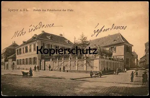 ALTE POSTKARTE SPEYER AM RHEIN PALAIS DES PRÄSIDENTEN DER PFALZ cpa AK Ansichtskarte postcard