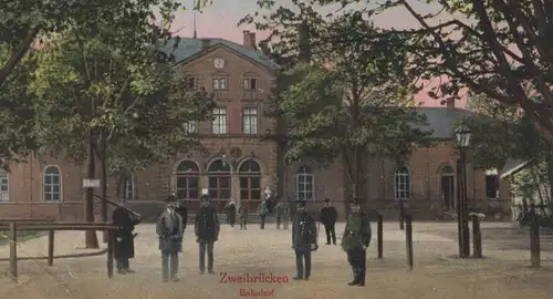 ALTE POSTKARTE ZWEIBRÜCKEN BAHNHOF DEUX-PONTS Hauptbahnhof station gare cpa AK Ansichtskarte postcard