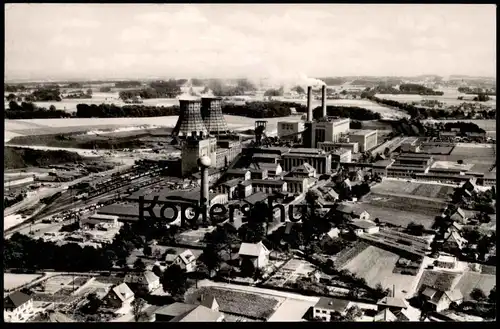 ALTE POSTKARTE IBBENBÜREN WESTF. LUFTBILD PREUSSAG ZECHE KOHLE BERGWERK coal mine Ansichtskarte cpa AK postcard