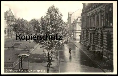 ALTE POSTKARTE DUISBURG RUHRORT KARLSPLATZ FERNSPRECHER Telefonzelle telephone box cabine téléphonique cpa AK postcard