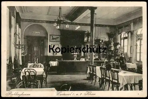 ALTE POSTKARTE RECKLINGHAUSEN WARTESAAL 1. UND 2. KLASSE BAHNHOF station gare Ansichtskarte cpa AK postcard
