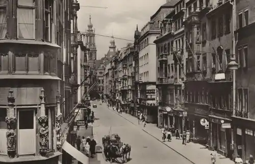 ÄLTERE POSTKARTE DRESDEN SCHLOSSSTRASSE MIT HOFKIRCHE UND SCHLOSS VOR DER ZERSTÖRUNG Bols Rodenstock AK cpa postcard