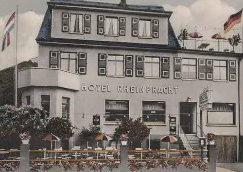 ÄLTERE POSTKARTE HOTEL RHEINPRACHT KAMP-BORNHOFEN LORELEY Kronen Bier cpa postcard AK Ansichtskarte