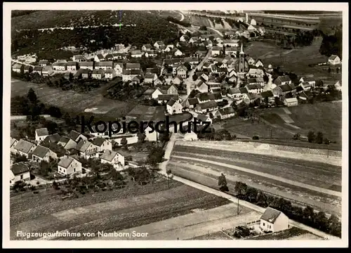 ALTE POSTKARTE FLUGZEUGAUFNAHME VON NAMBORN SAAR Fliegeraufnahme Luftaufnahme Luftbild Ansichtskarte cpa AK postcard