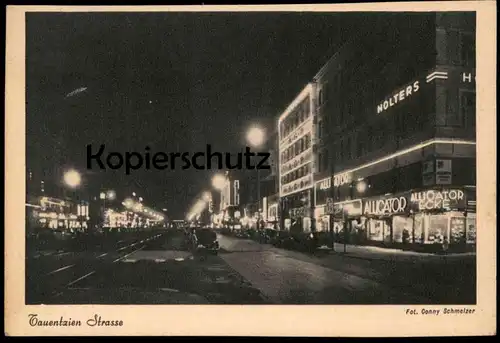 ALTE POSTKARTE BERLIN TAUENTZIEN STRASSE ALLIGATOR ECKE HOLTERS TAUENTZIENSTRASSE Ansichtskarte cpa AK postcard