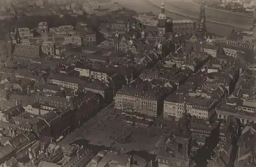 ALTE POSTKARTE DRESDEN ALTMARKT MIT ZWINGER SCHLOSS UND HOFKIRCHE LUFTBILD 750 JAHRE 1956 Ansichtskarte AK cpa postcard