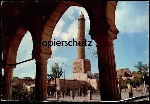 ÄLTERE POSTKARTE THE OLD AL-NURI MOSQUE AND THE LEANING MINARET MOSUL Iraq Mossoul cpa postcard AK Ansichtskarte