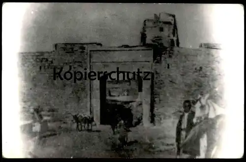 ALTE KARTE FOTO MOSUL TOR PFERD SCHIMMEL Mossoul Irak Iraq gate horse photo cpa Mossul postcard AK Ansichtskarte