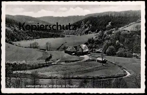 ALTE POSTKARTE LUTZERATH-EIFEL ALT-MÜHLE IM ÜSSBACHTAL PANORAMA Ulmen cpa AK Ansichtskarte postcard