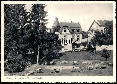 ALTE POSTKARTE MANDERSCHEID DIE PERLE DER EIFEL HOTEL ZU DEN BURGEN cpa AK Ansichtskarte postcard