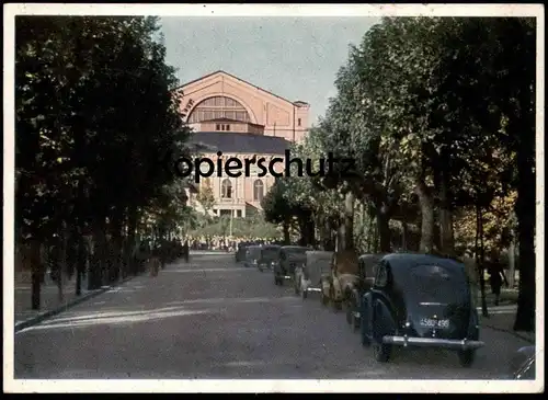 ALTE POSTKARTE BAYREUTH FESTPIELHAUS FESTIVAL THEATRE 1951 WAGNER old car Oldtimer Auto cpa AK Ansichtskarte postcard