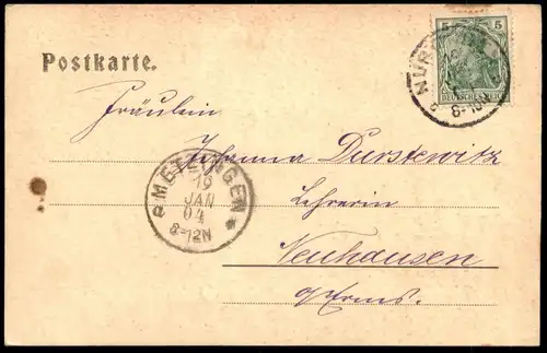 ALTE PRÄGE POSTKARTE GRUSS AUS NÜRTINGEN SEMINAR 1904 RELIEF ANSICHTSKARTE cpa AK postcard