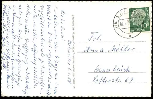 ÄLTERE POSTKARTE BETZWEILER LOSSBURG KREIS FREUDENSTADT SCHWARZWALD 650 M black forest Ansichtskarte cpa AK postcard