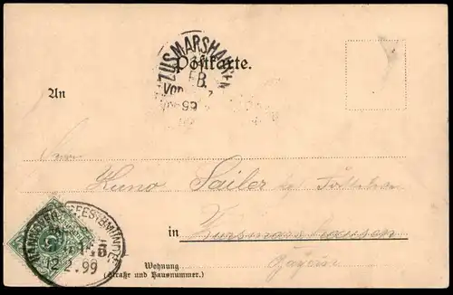 ALTE JUGENDSTIL POSTKARTE GRUSS AUS BREMEN PARKHAUS PASSEPARTOUT cpa postcard AK Ansichtskarte