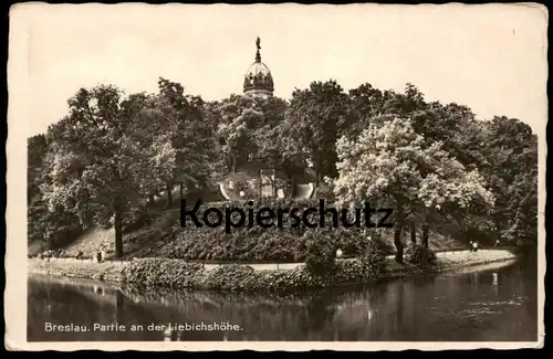 ALTE POSTKARTE BRESLAU PARTIE AN DER LIEBICHSHÖHE Wroclaw Schlesien cpa postcard AK Ansichtskarte