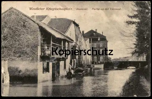 ALTE POSTKARTE WESTLICHER KRIEGSSCHAUPLATZ BLAMONT PARTIE AN DER VEZOUSE WW I postcard Ansichtskarte cpa AK