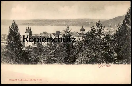 ALTE POSTKARTE BREGENZ PANORAMA MIT BODENSEE VERLAG STENGEL & CO. postcard Ansichtskarte cpa AK