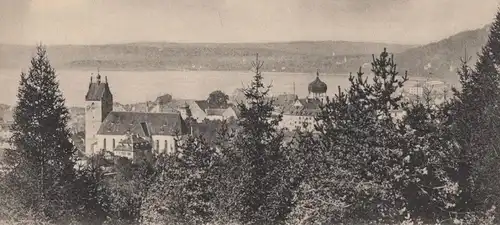 ALTE POSTKARTE BREGENZ PANORAMA MIT BODENSEE VERLAG STENGEL & CO. postcard Ansichtskarte cpa AK