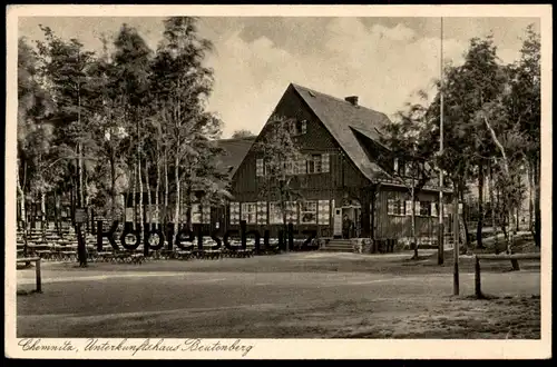 ALTE POSTKARTE CHEMNITZ 1932 UNTERKUNFTSHAUS BEUTENBERG 20 MINUTEN VON DER ENDSTATION DER STRASSENBAHN Ansichtskarte AK