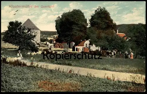 ALTE POSTKARTE KLOSTERMÜHLE BEI QUERFURT FURHWERK PFERD Werbung Juliana Tafelzout Amsterdam Ansichtskarte cpa postcard