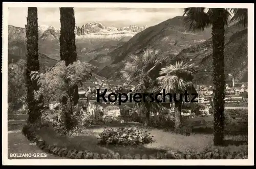 ALTE POSTKARTE BOLZANO-GRIES PANORAMA Bozen Trentino Alto Adige 1927 AK Ansichtskarte cpa postcard