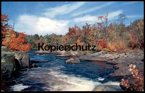 ÄLTERE POSTKARTE GREETINGS FROM BURK'S FALLS ONTARIO CANADA TWAS AUTUMN AND THE LEAVES Burks Ansichtskarte cpa postcard