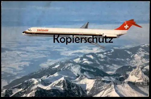 ÄLTERE POSTKARTE SWISSAIR McDONNELL DOUGLAS DC-9-81 airplane airline plane Flugzeug Avion Ansichtskarte postcard AK cpa