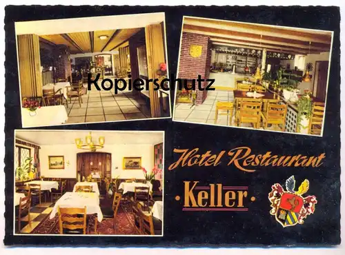 ÄLTERE POSTKARTE HOTEL RESTAURANT KELLER KREUZTAL KREIS SIEGEN Ansichtskarte postcard AK cpa