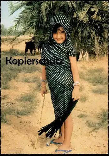 ÄLTERE POSTKARTE NADA BEAUTY OF THE DESERT SAUDI ARABIA girl enfant traditional costume Ansichtskarte postcard AK cpa