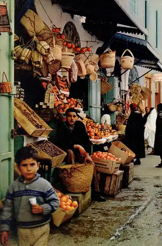 ÄLTERE POSTKARTE TUNISIE STD SOUSSE SOUK KIND Tunesien market marché Markt Junge boy Ansichtskarte postcard AK cpa