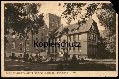 ALTE POSTKARTE GERTRUDEN STIFT BENTLAGE BEI RHEINE WESTFALEN Gertrudenstift postcard cpa AK Ansichtskarte