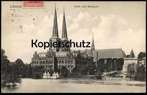 ALTE POSTKARTE LÜBECK DOM UND MUSEUM 1913 cpa postcard AK Ansichtskarte