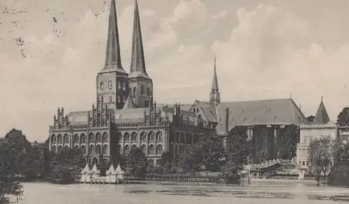 ALTE POSTKARTE LÜBECK DOM UND MUSEUM 1913 cpa postcard AK Ansichtskarte