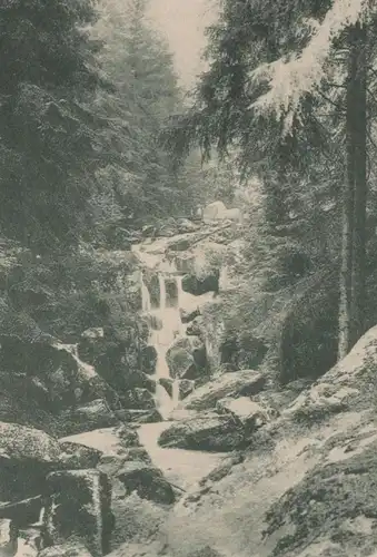 ALTE POSTKARTE GRUSS AUS WERNIGERODE STEINERNE RENNE WASSERFALL cpa postcard AK Ansichtskarte