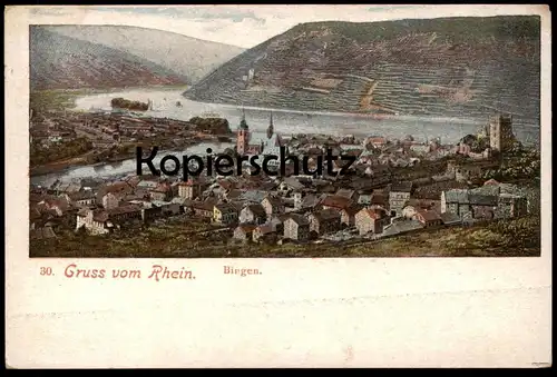 ALTE POSTKARTE GRUSS VOM RHEIN BINGEN cpa postcard AK Ansichtskarte