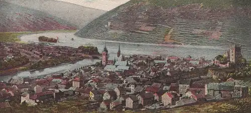 ALTE POSTKARTE GRUSS VOM RHEIN BINGEN cpa postcard AK Ansichtskarte