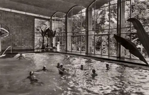 ÄLTERE POSTKARTE BADENWEILER THERMAL-HALLENBAD swimming pool Bad piscine cpa postcard AK Ansichtskarte