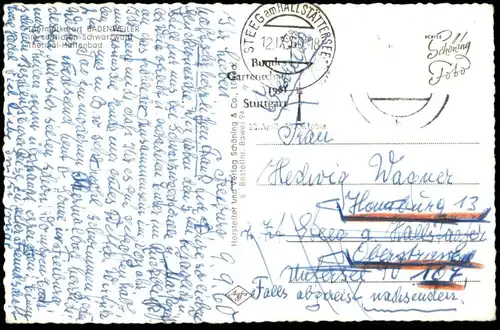 ÄLTERE POSTKARTE BADENWEILER THERMAL-HALLENBAD swimming pool Bad piscine cpa postcard AK Ansichtskarte