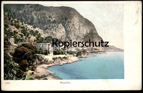 ALTE POSTKARTE BEAULIEU SUR MER PANORAMA Küste cpa postcard AK Ansichtskarte