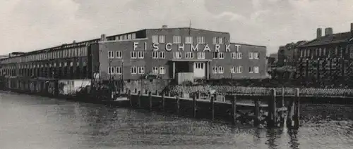 ALTE POSTKARTE KIEL WELLINGSDORF FISCHMARKT fish market cpa AK postcard Ansichtskarte