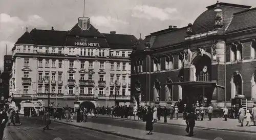 ÄLTERE POSTKARTE KIEL BAHNHOF MIT HANSA-HOTEL station gare cpa AK postcard Ansichtskarte