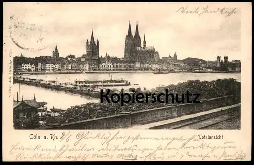 ALTE POSTKARTE CÖLN AM RHEIN TOTALANSICHT TOTAL PANORAMA Köln Ansichtskarte cpa AK postcard