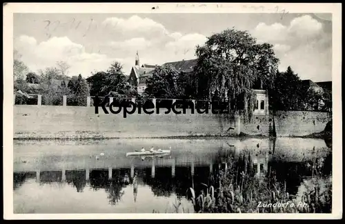 ALTE POSTKARTE ZÜNDORF AM RHEIN 193x GROOV KÖLN Kanu canoe Klepper ? Ansichtskarte cpa AK postcard