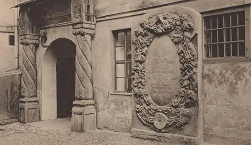 ALTE POSTKARTE LEIPZIG IM HOF DES ALTEN JOHANNISHOSPITALS Hospital Denkmal Verlag Bertha Zillessen AK Ansichtskarte cpa