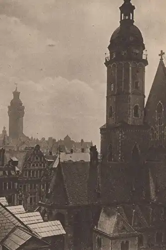 ALTE POSTKARTE LEIPZIG DER THOMASKIRCHTURM Thomaskirche Kirche Verlag Bertha Zillessen Bautzen Ansichtskarte postcard AK