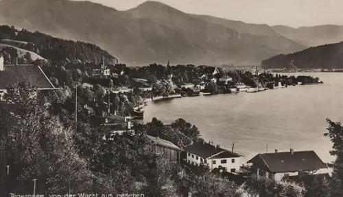 ALTE POSTKARTE TEGERNSEE VON DER WACHT AUS GESEHEN PANORAMA Ansichtskarte AK postcard cpa