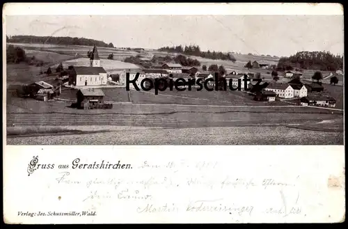 ALTE POSTKARTE GRUSS AUS GERATSKIRCHEN PANORAMA TOTALANSICHT Massing Ansichtskarte AK postcard cpa
