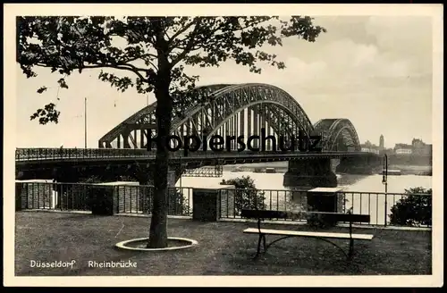 ALTE POSTKARTE DÜSSELDORF RHEINBRÜCKE bridge pont Brücke Ansichtskarte postcard cpa AK