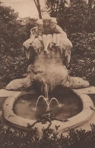 ALTE POSTKARTE DÜSSELDORF MÄRCHENBRUNNEN Brunnen Frosch frog grenonille fontaine fountain fairy tale postcard cpa AK